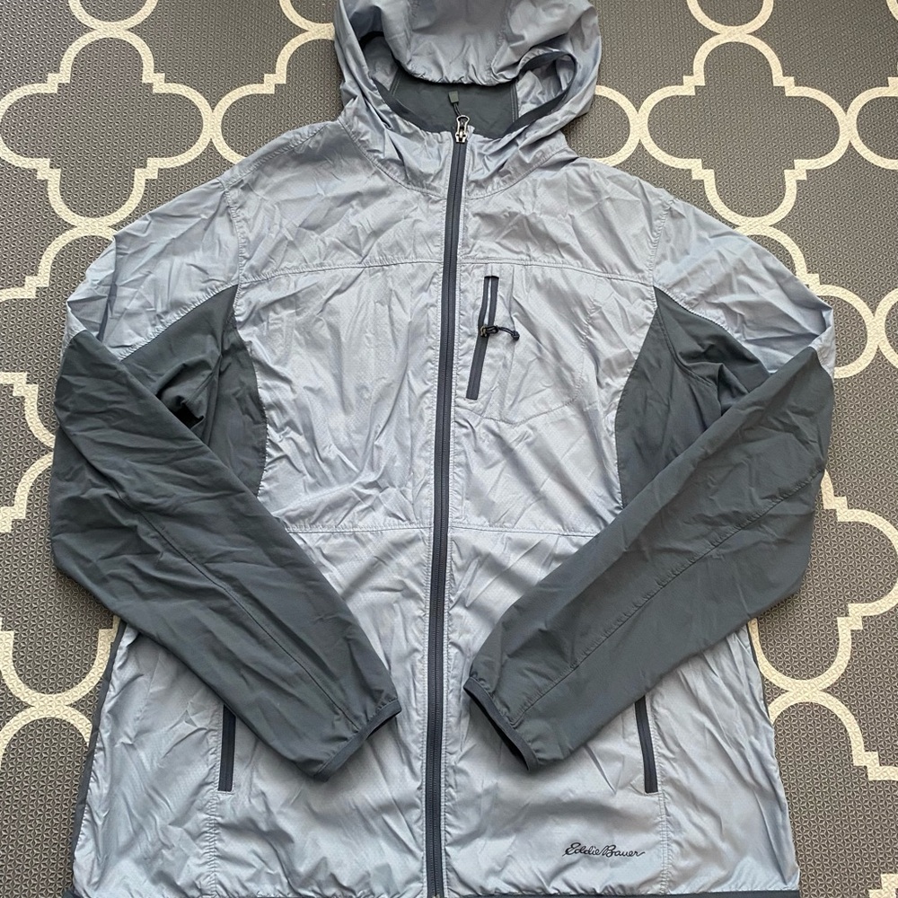 Eddie Bauer light weight light blue jacket